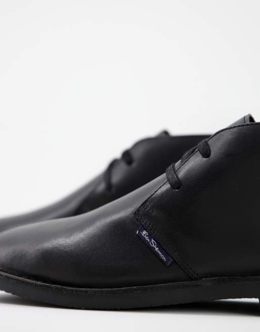 Ben Sherman Chukka in pelle nera ASOS