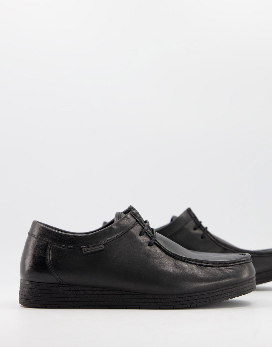 Ben Sherman chunky lace up shoes in black