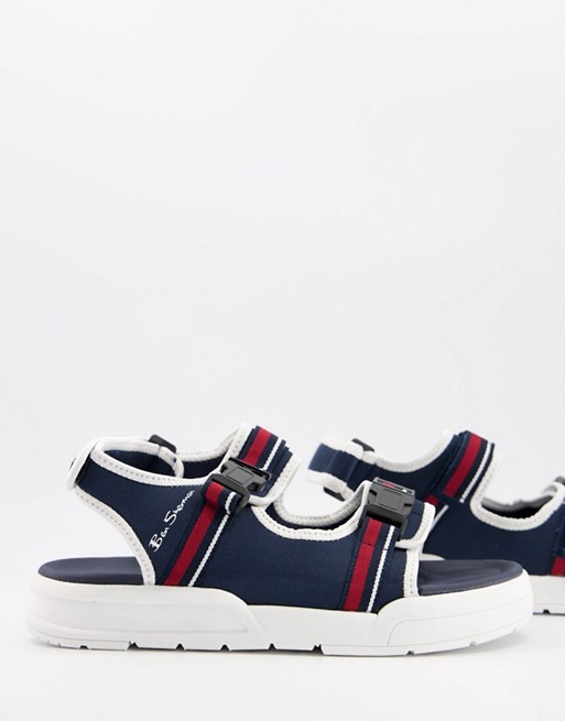 Ben Sherman chunky sporty sandals in navy mix