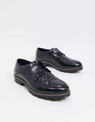 ben sherman black leather shoes