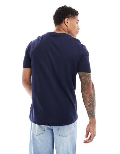 Ben Sherman – Ciemnoniebieska koszulka z fakturowanego diagonalu, 4 z 4