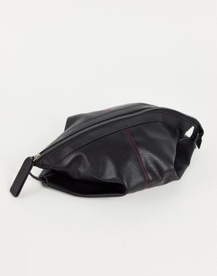 Ben Sherman classic faux leather washbag in black - ASOS Price Checker