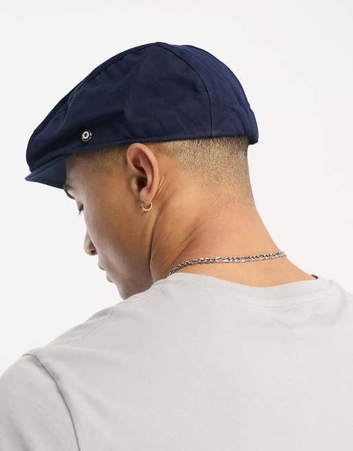 Ben Sherman cotton flat cap in navy ASOS