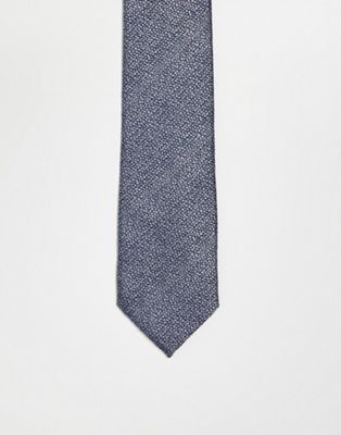 Ben Sherman textured tie in grey - ASOS Price Checker