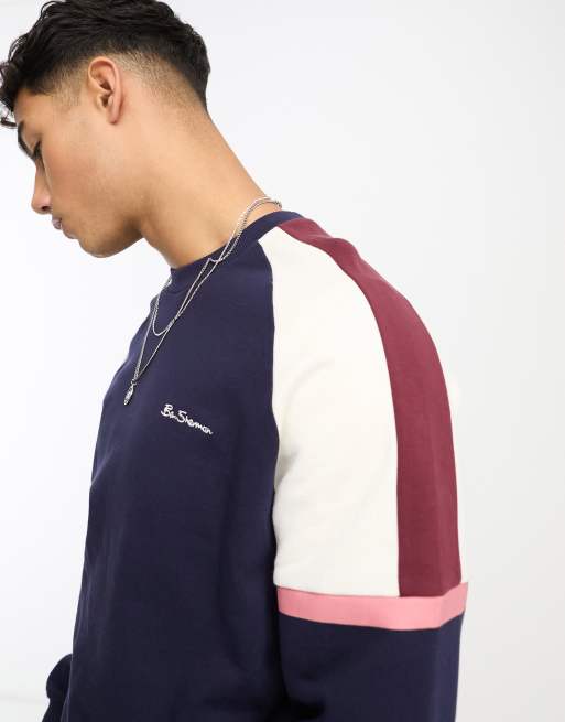Ben Sherman crew neck sweater in navy