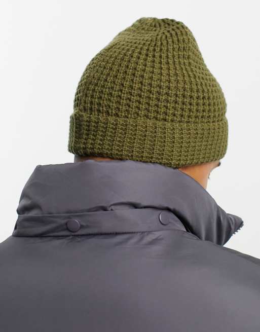 Ben Sherman – Czapka beanie o strukturze wafla, w kolorze khaki, 2 z 4