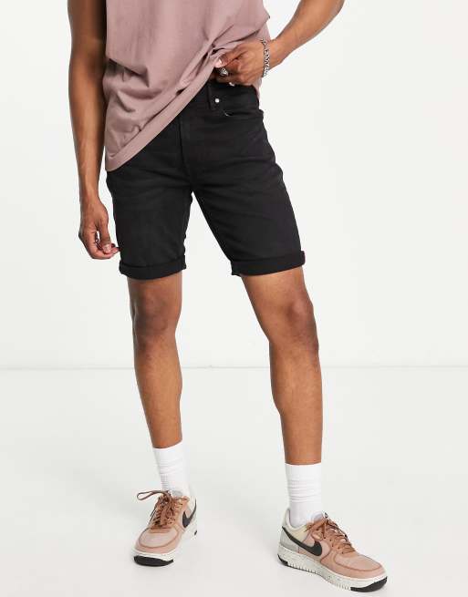 Ben Sherman denim shorts in washed black