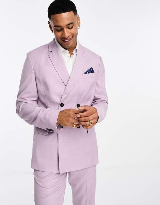 Purple double breasted discount suit