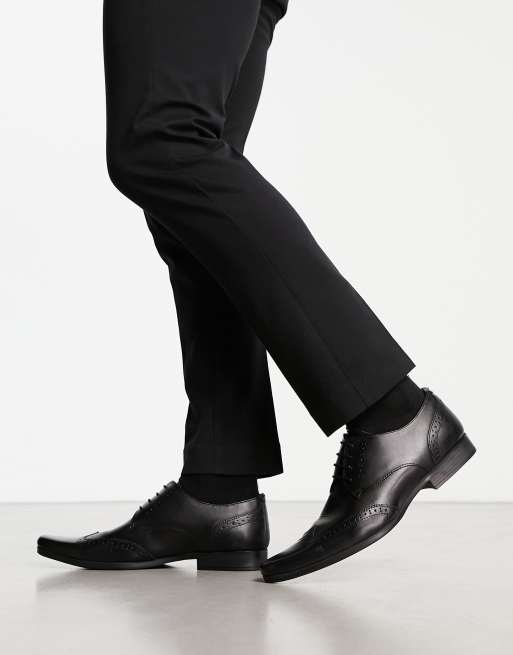 Ben Sherman – Elegante Derby-Lederschuhe in Schwarz