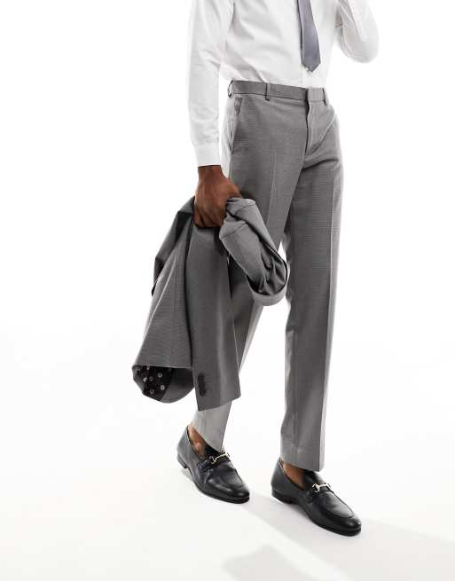 Ben Sherman flat front slim pants in grey