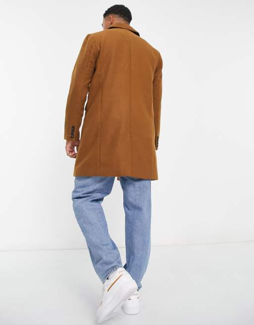 Ben Sherman Getailleerde jas in camel ASOS