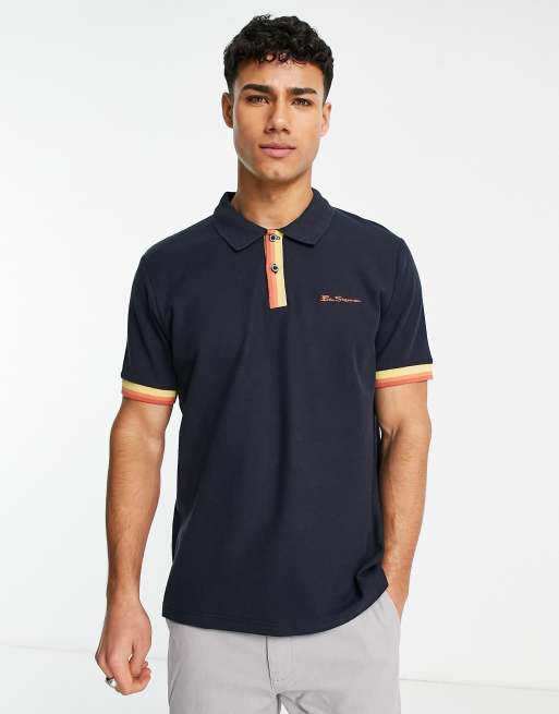 Ben Sherman – Granatowa koszulka polo