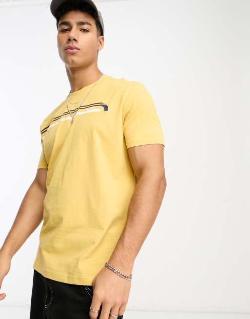 Ben Sherman – Gul T-shirt med ränder