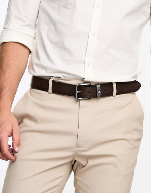 Ben Sherman – Gürtel in Braun für Jeans mit Logo-Schlaufe