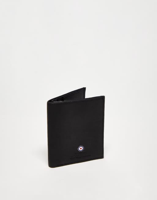 Ben Sherman - Horloge met smal leren bandje en logo in zwart