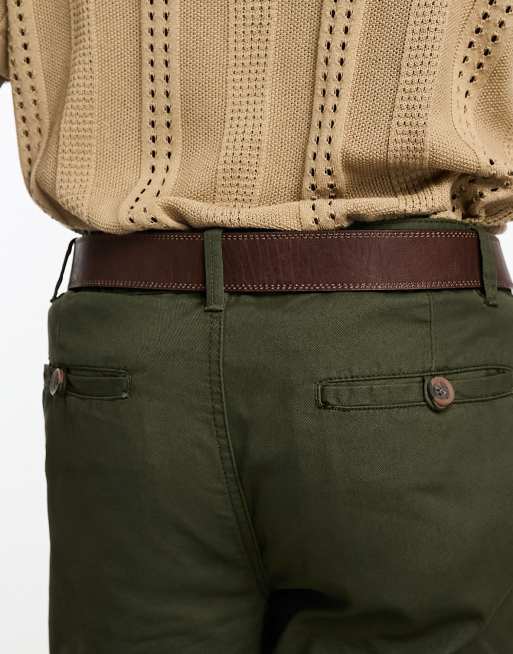 Ben Sherman - Keeper - Jeansbælte med tekstlogo i brun, 2 af 4