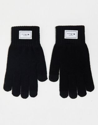 Ben Sherman knitted gloves in black