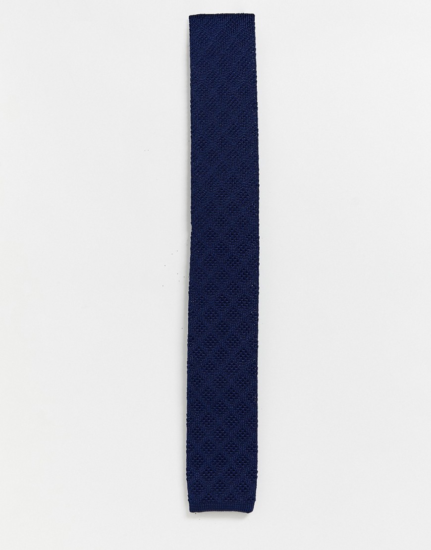 Ben Sherman knitted tie-Navy
