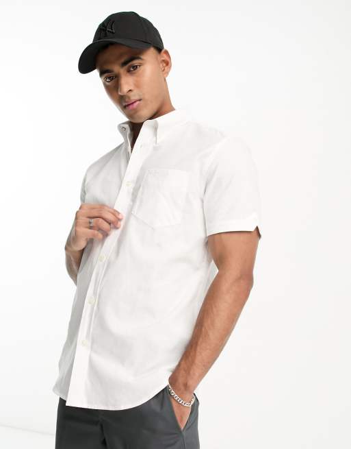 Ben Sherman - Kortærmet hvid Oxford-skjorte