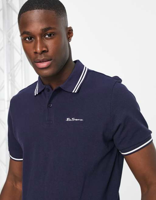 Ben Sherman – Koszulka polo z podwójnymi lamówkami