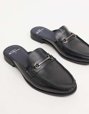 sherman gancini bit leather loafers