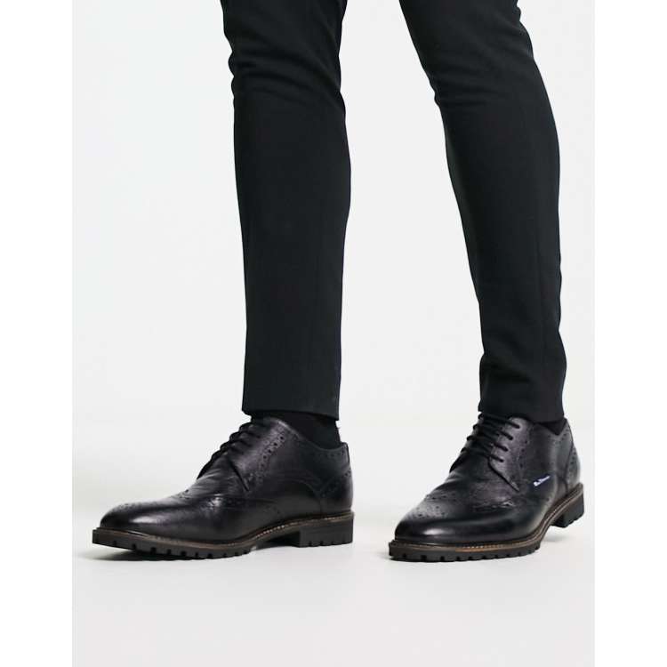 Ben sherman black brogues on sale