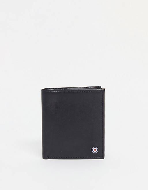 Ben Sherman leather card wallet in black