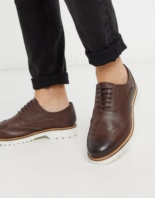 Ben Sherman leather chunky brogue shoe 