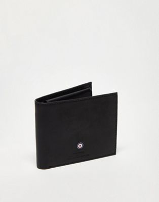 Ben Sherman leather logo wallet in black