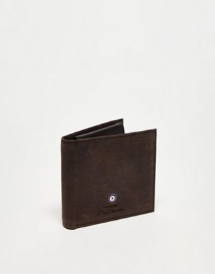 Ben Sherman leather logo wallet in brown