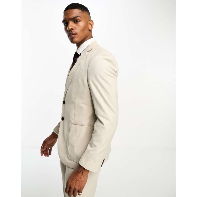 Mens cream outlet linen blazer