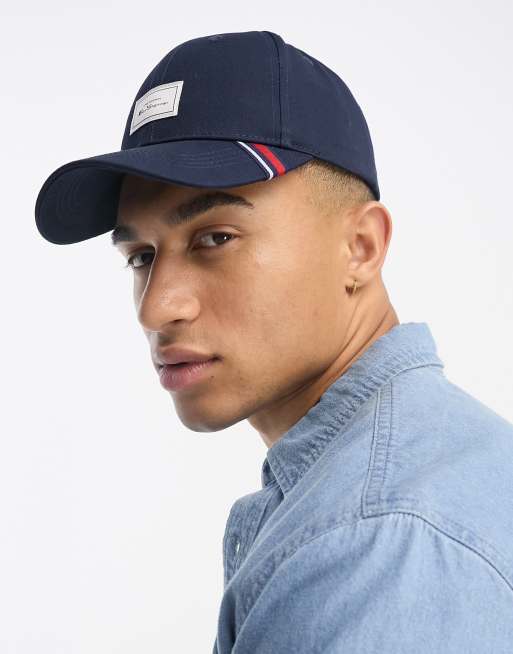 Ben Sherman logo cotton baseball cap in navy | ASOS