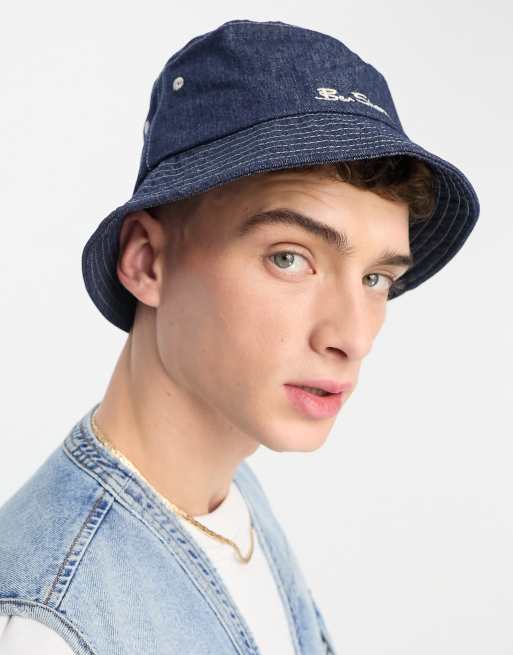 Ben Sherman logo denim bucket hat in indigo | ASOS