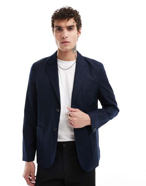 Ben Sherman – Marinblå kavaj i twill - view 1