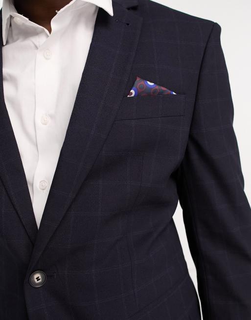 Ben Sherman - Marineblå blazer med store tern, 2 af 5