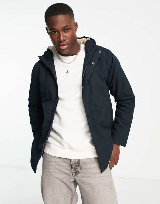 Ben Sherman - Marineblå cropped parka