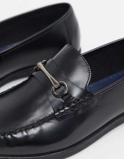 Mens loafers with sale metal bar