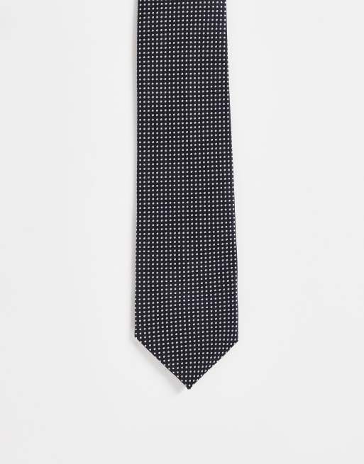 Ben Sherman micro dot tie in black