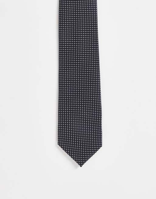 Ben Sherman micro dot tie in black | ASOS