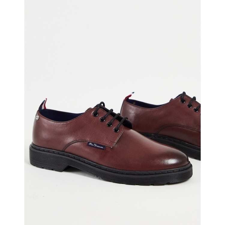 Ben Sherman Mod Chaussures lac es en cuir Bordeaux ASOS