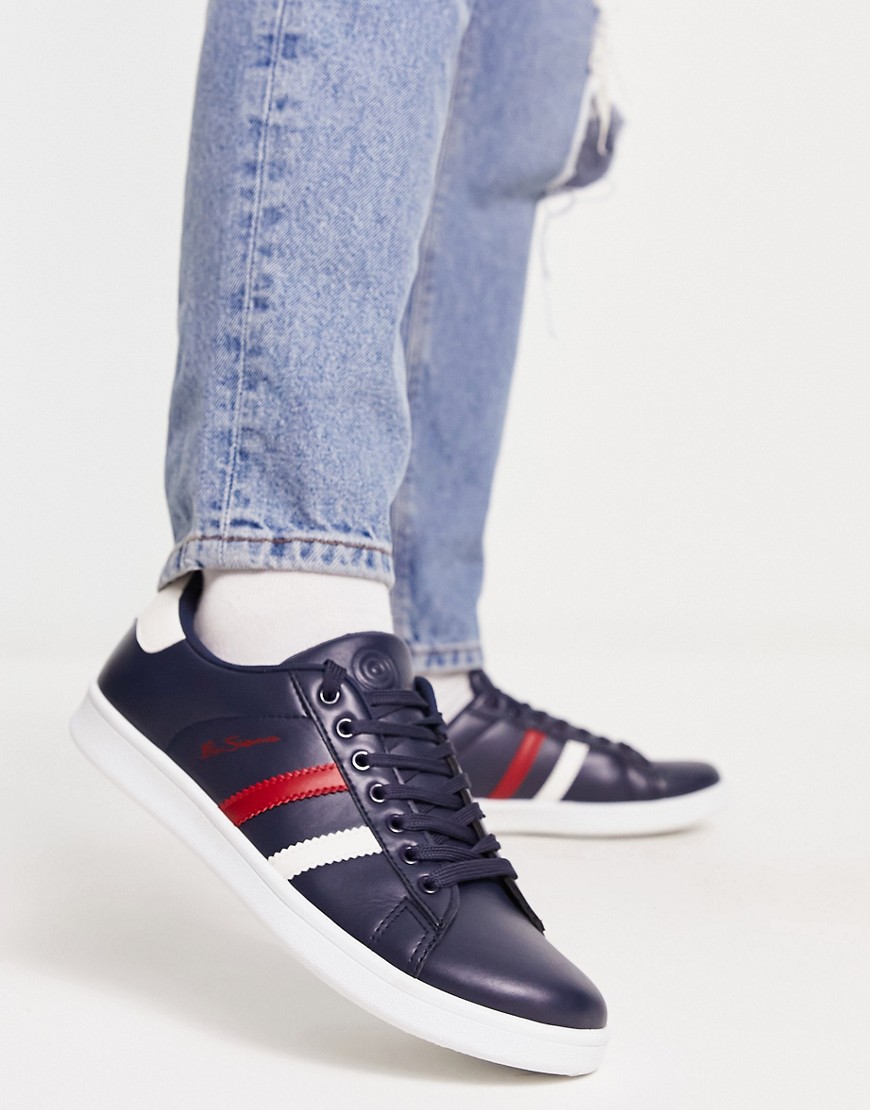 Ben Sherman mod lace up sneakers in navy