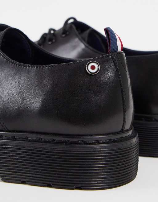 Ben Sherman - Mod - Scarpe a pianta larga stringate nere in pelle, 2 di 4
