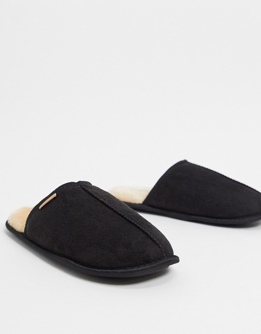 Ben Sherman mule slippers in black