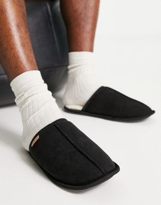 Ben Sherman mule slippers in black - ASOS Price Checker