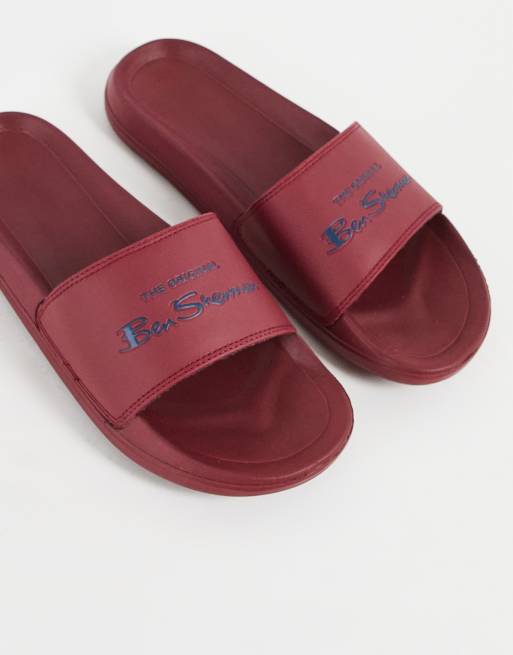 Ben Sherman - Mules avec logo - Rouge