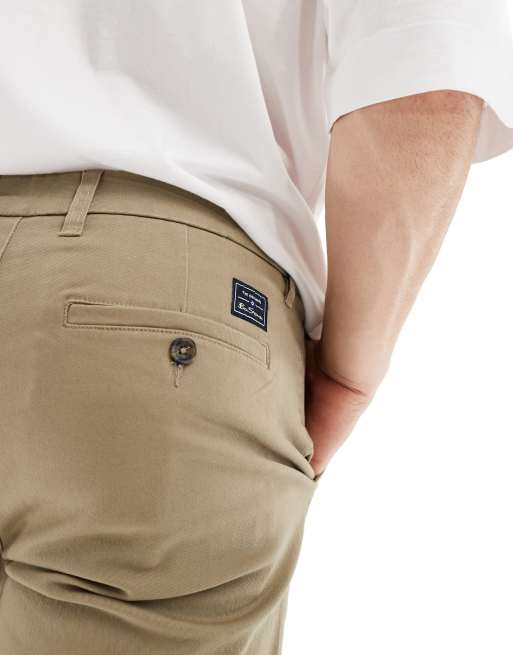 Ben Sherman – Naturvita stretchiga chinoshorts med smal passform, 2 av 5