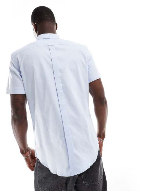 Ben Sherman – Niebieska koszula oxford z krótkimi rękawami, 2 z 4