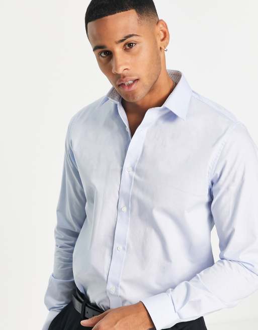 Ben Sherman – Niebieska satynowa koszula