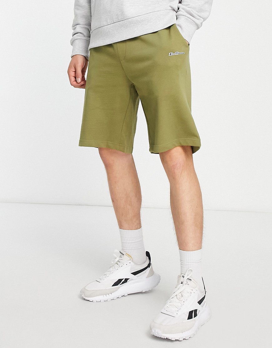 ben sherman - olivengrønne shorts med logo