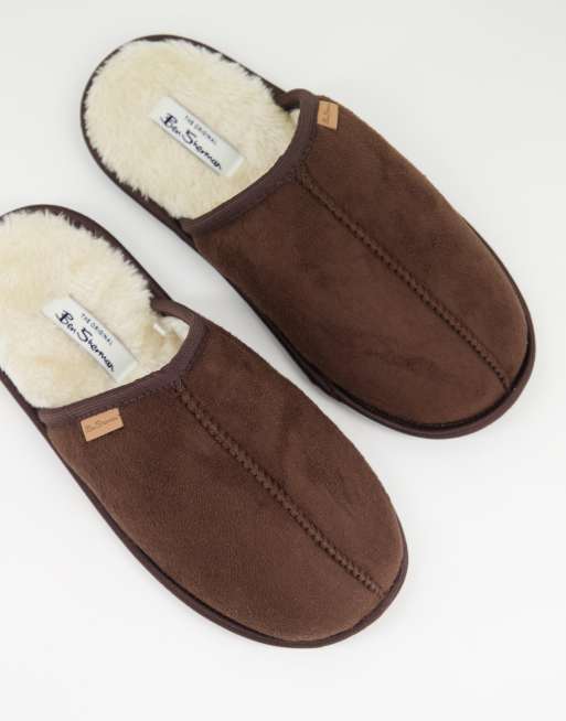 Ben Sherman - Pantoffelmuiltjes in bruin
